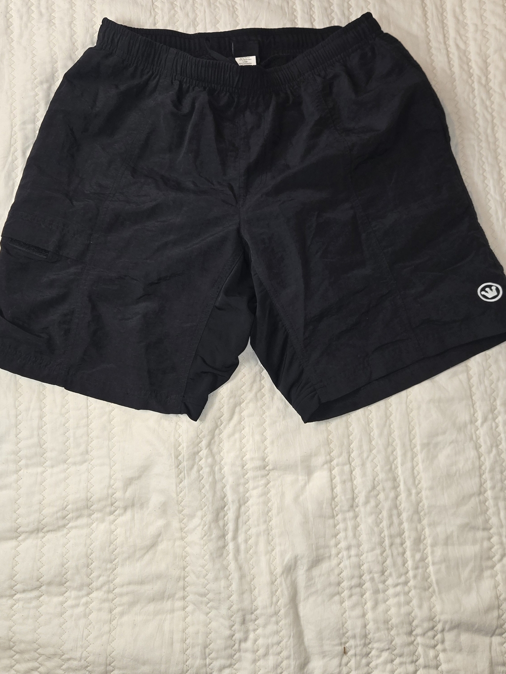 Canari Black Athletic Shorts with Subtle Logo